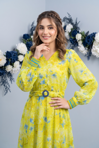 Azure Maxi Women Bamber & Charmeuse