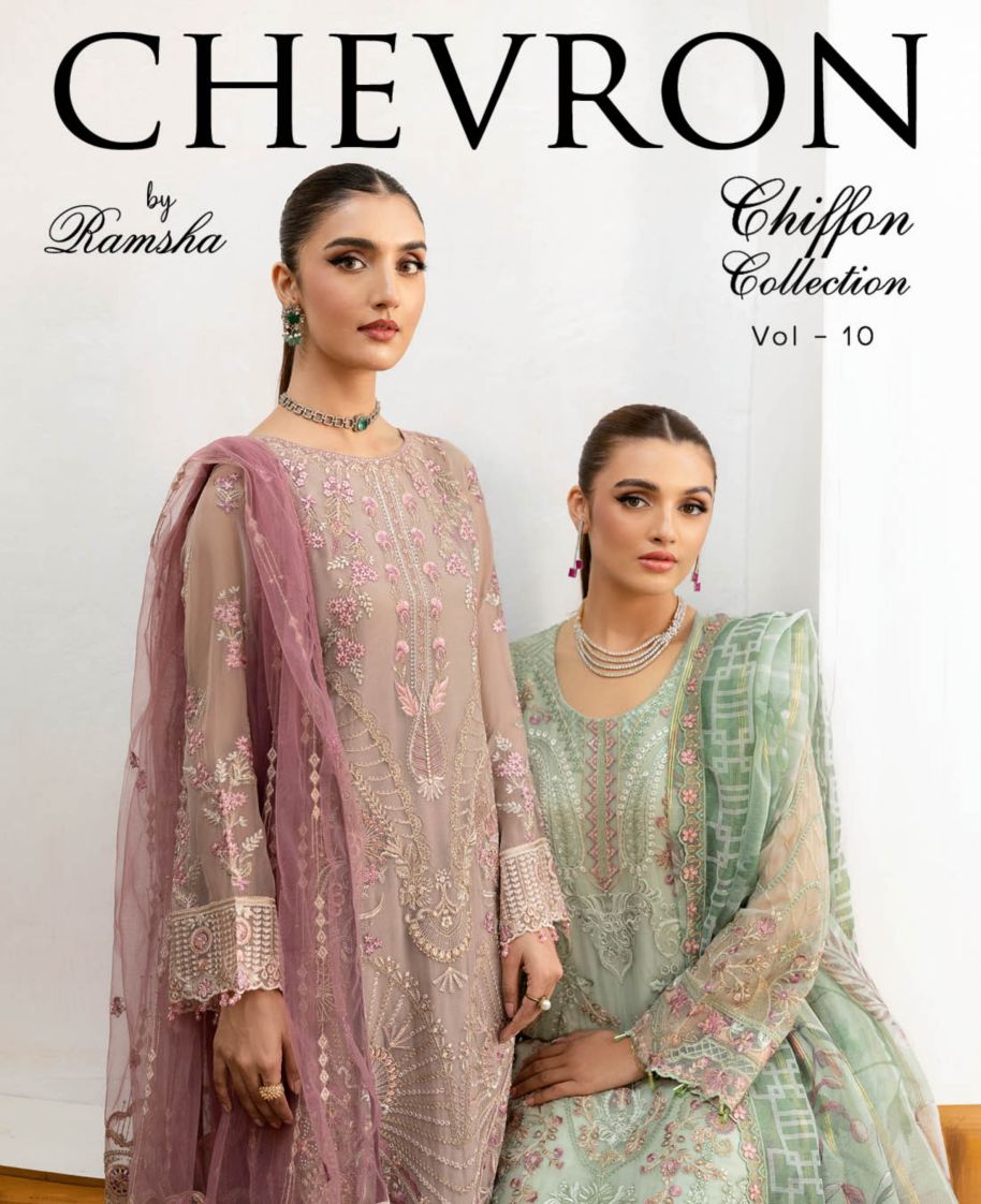 Ramsha Chevron Vol 10 Women Chiffon