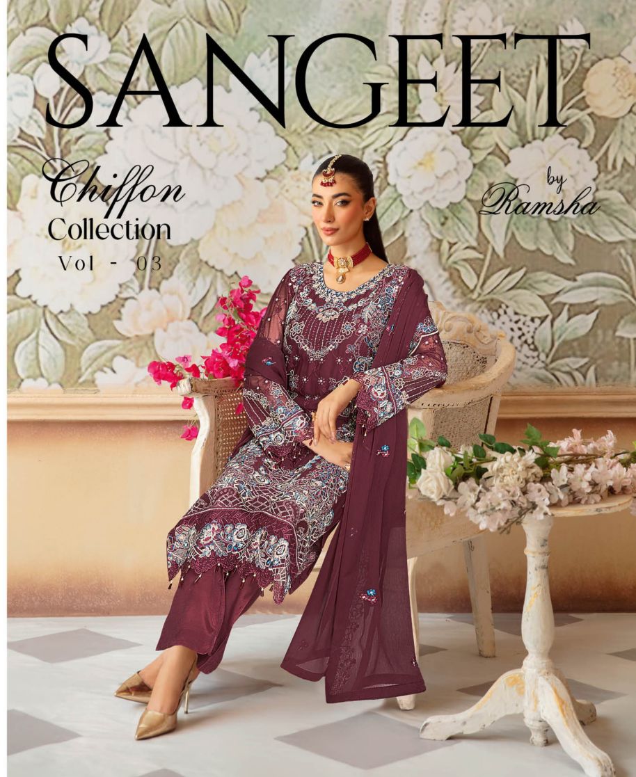 Ramsha Sangeet Vol 03 Women Chiffon