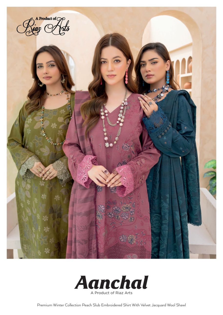 Anchal  Winter Collection Women Leather Slub