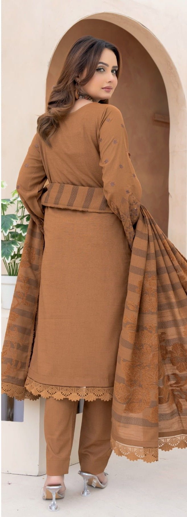Anchal  Winter Collection Women Leather Slub