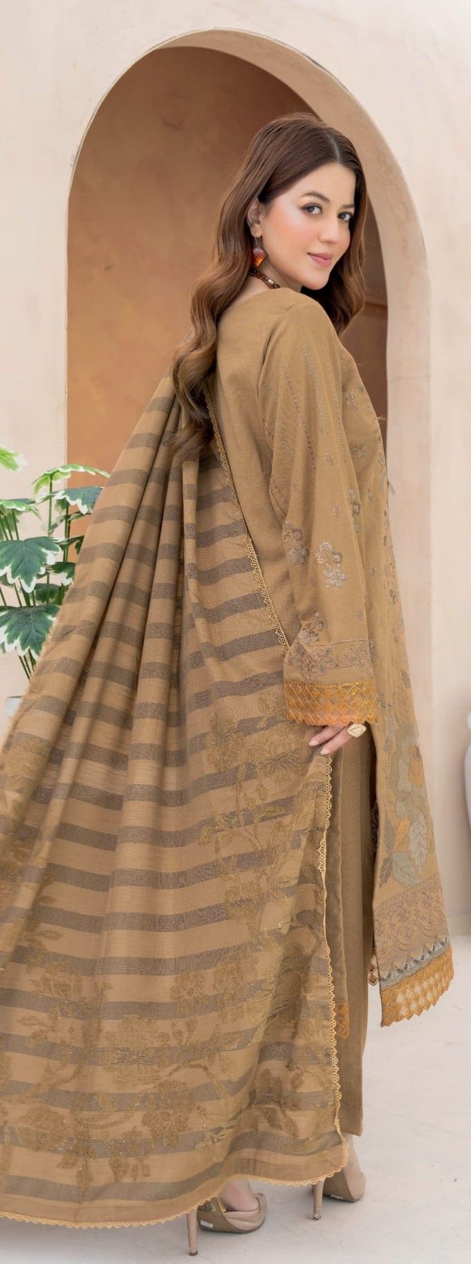 Anchal  Winter Collection Women Leather Slub