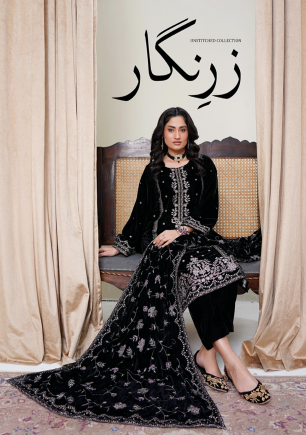 zar e nigar Women Velvet 