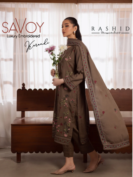 Savoy Luxury Embroidered Karandi Women Karandi