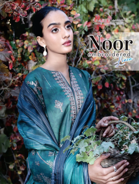 Noor Embroidered Linen Women slub linen