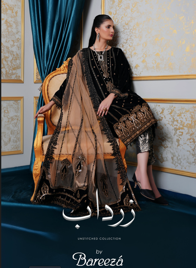 Bareeze by zardab Women Velvet 