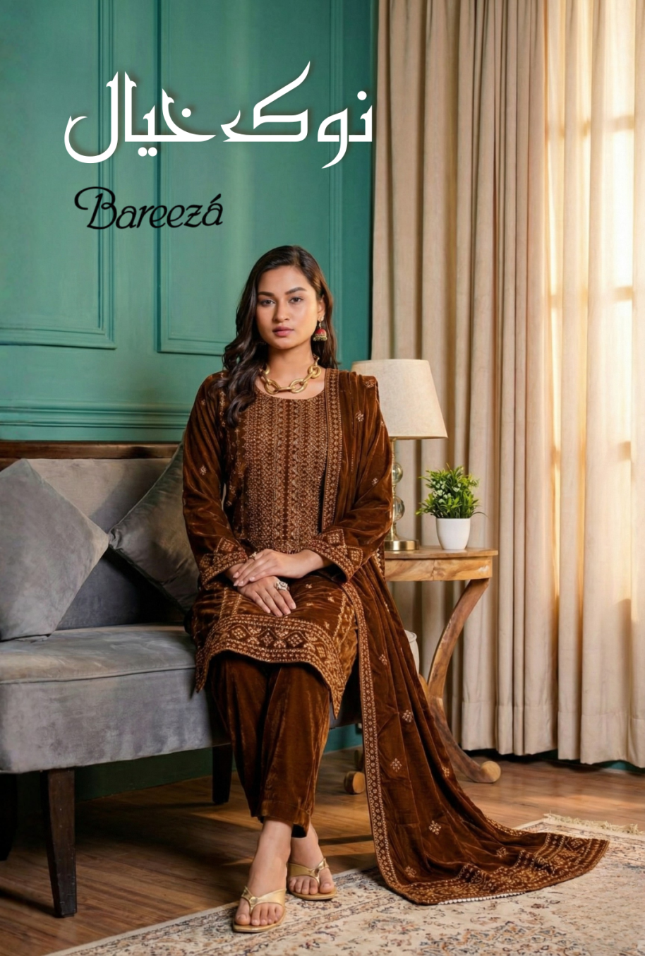 Nok-e-Khayal Women Velvet 