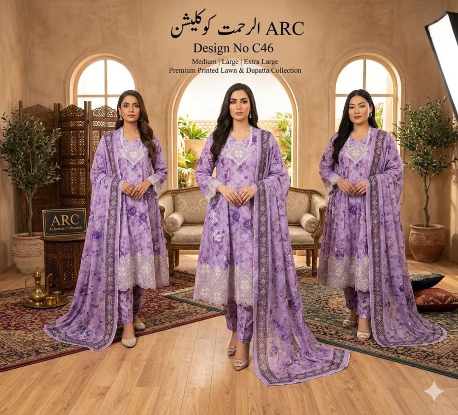 C 46 Women Print Lawn