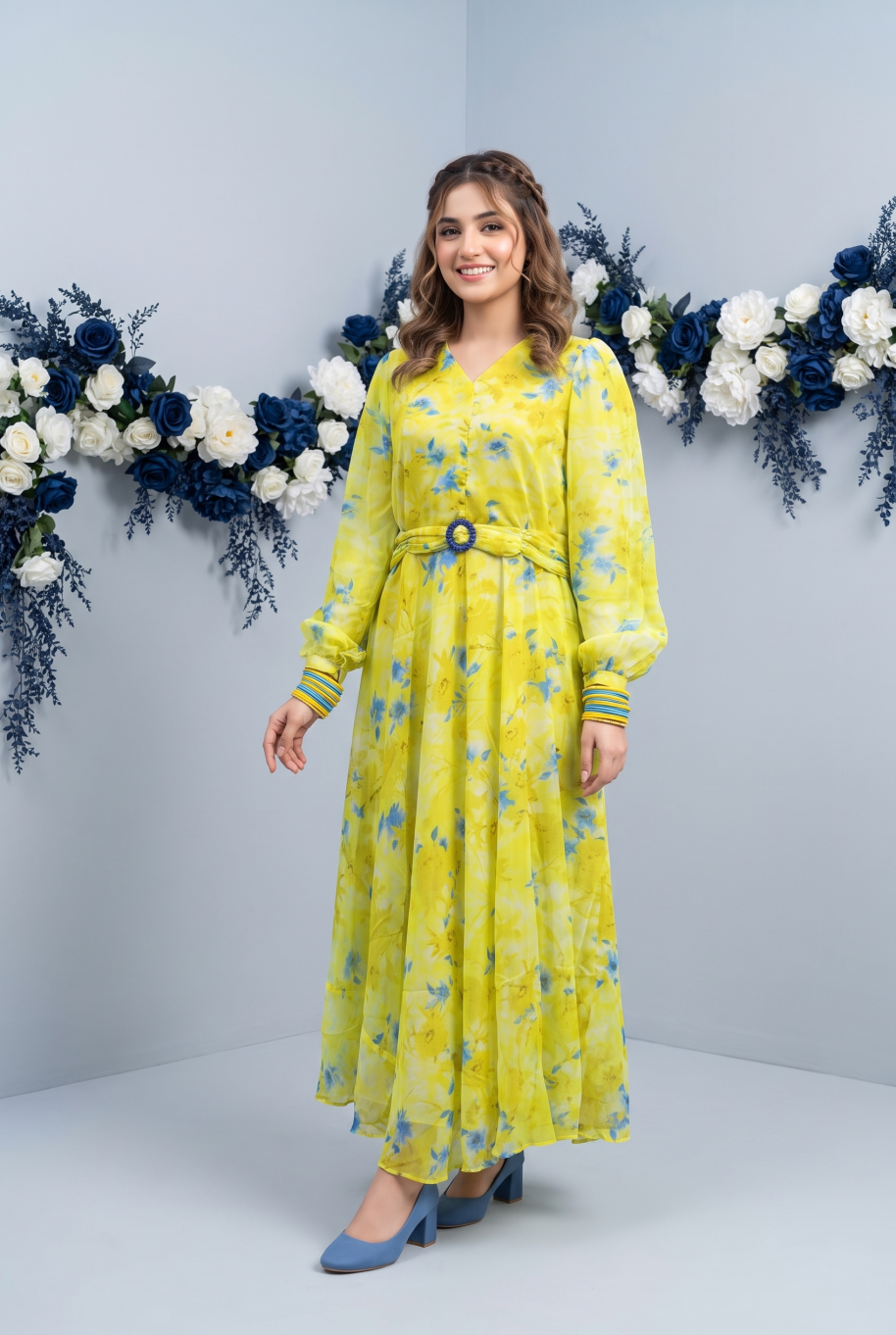 Azure Maxi Women Bamber & Charmeuse