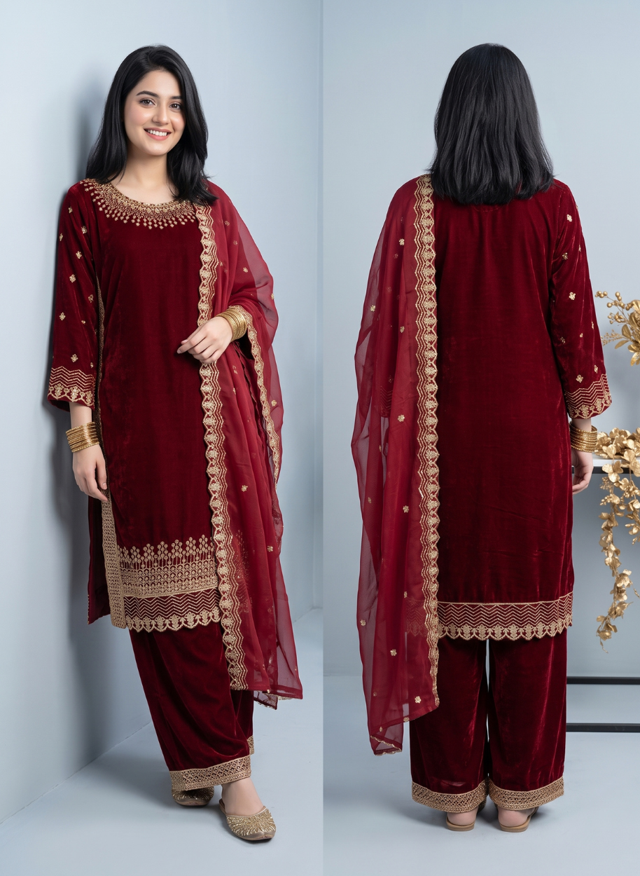 W3050 Women Velvet 