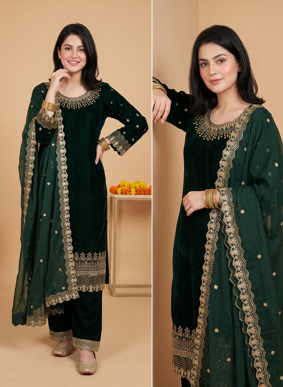W3050 Women Velvet 