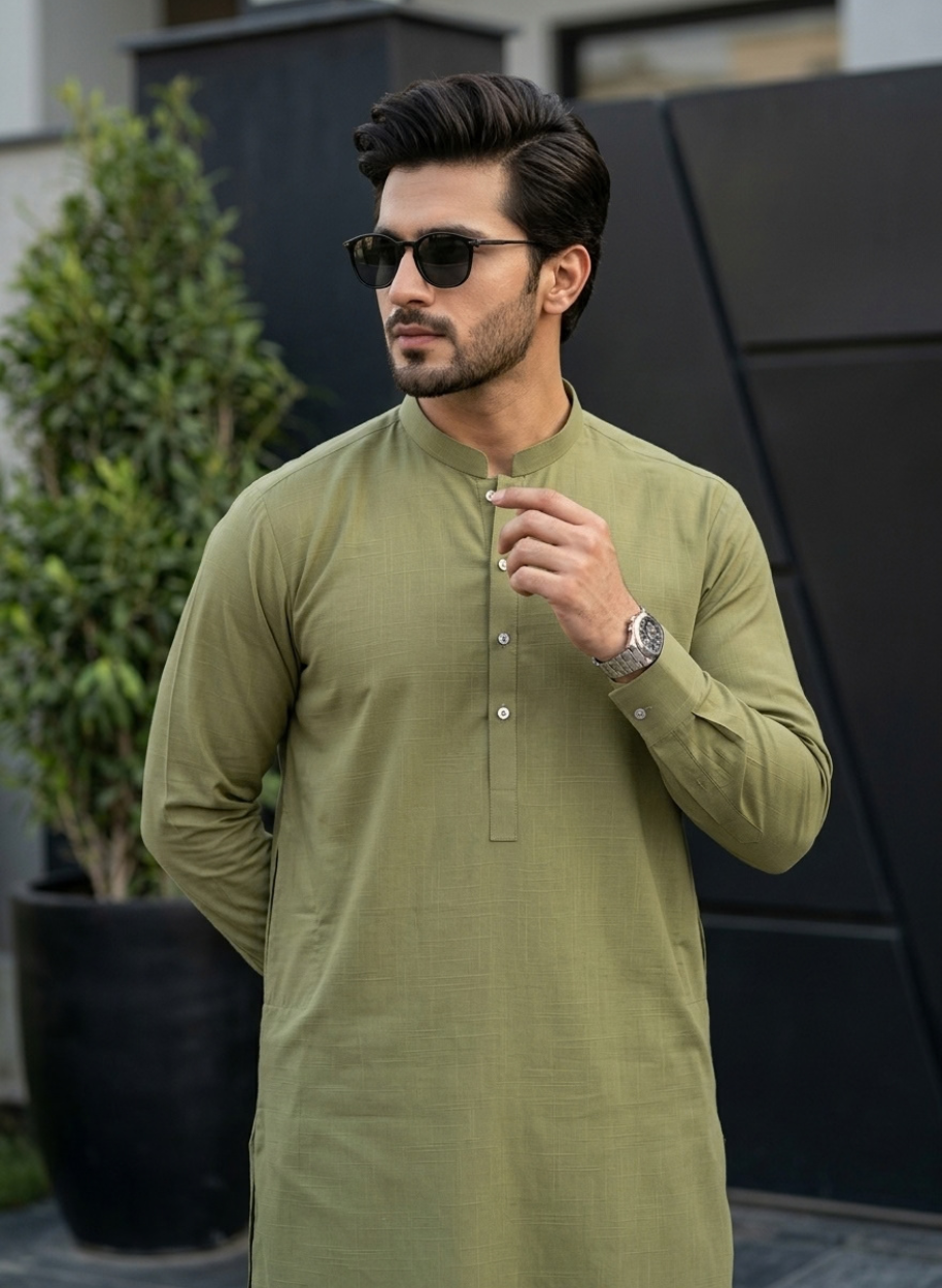 1026 Men Wash n Wear Slub (S,M,L,XL)
