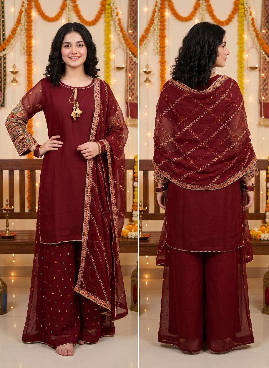 0595 Women Chiffon (S,M,L)